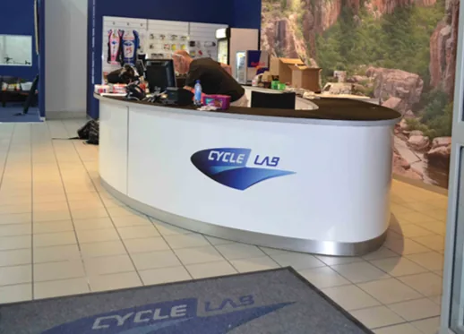 Cycle Lab store counter
