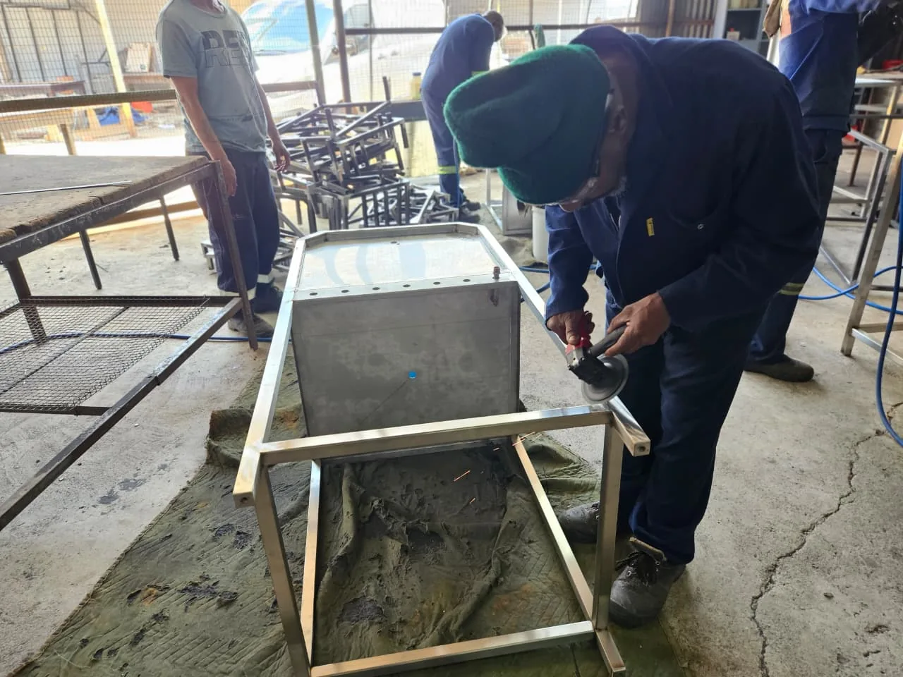 Steel fabrication in the factory