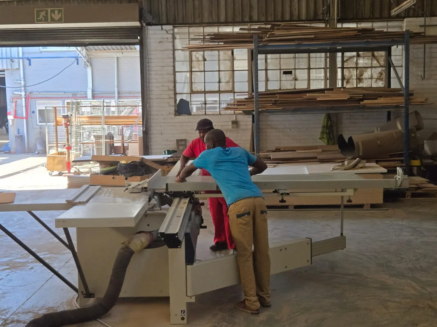 Woodwork underway at the factory bench