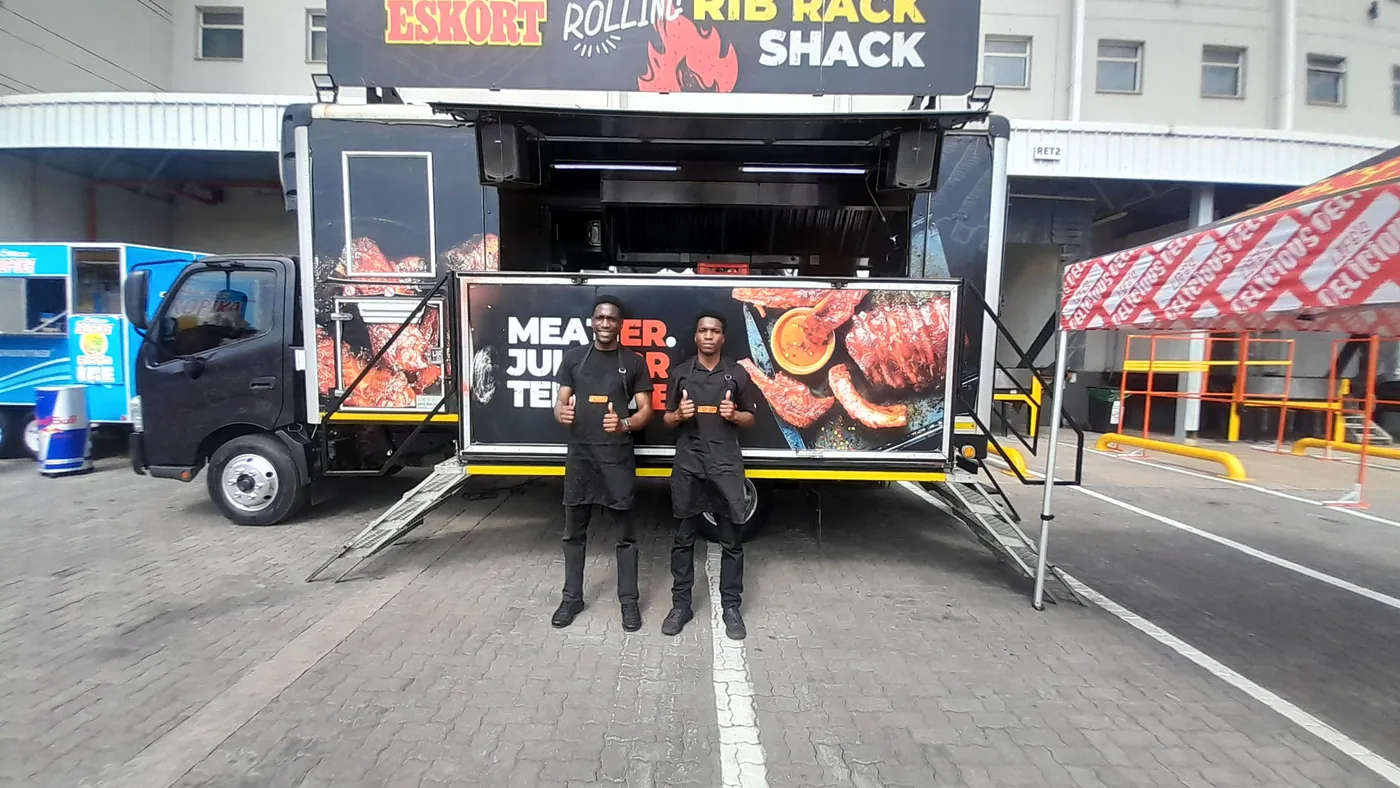 Food truck event activation with staffed crew