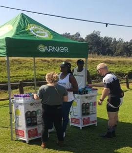Garnier outdoor sampling gazebo