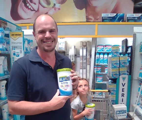 Sampling representative with product in hand